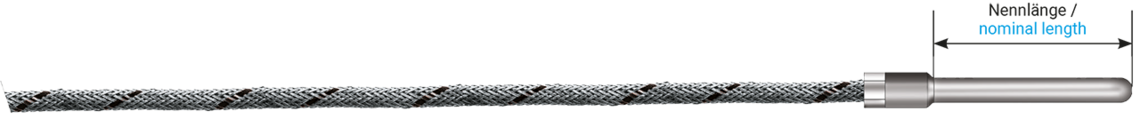 Thermoelement mit Edelstahlhülse Thermoelement mit Edelstahlhülse