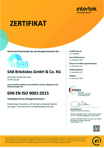 [Translate to turkish:] SAB Qualitätsmanagement DIN ISO 9001